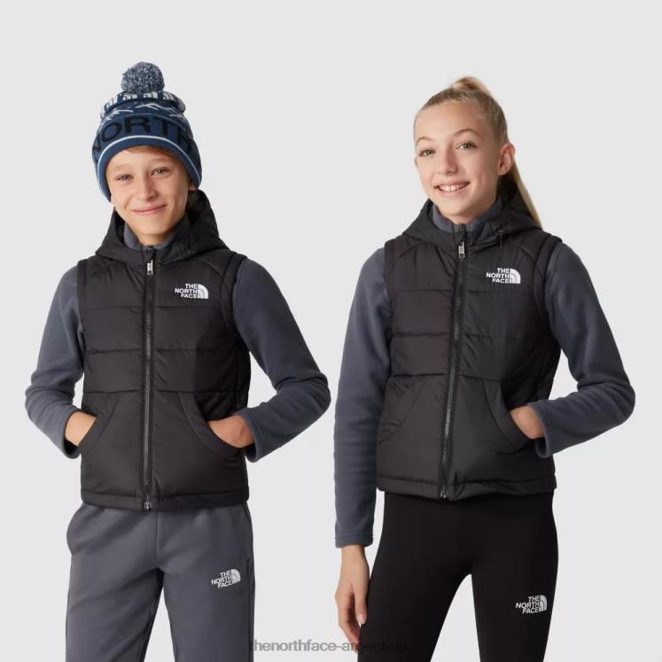 chaleco circular sintético con capucha para niños RDT8H2236 negro The North Face
