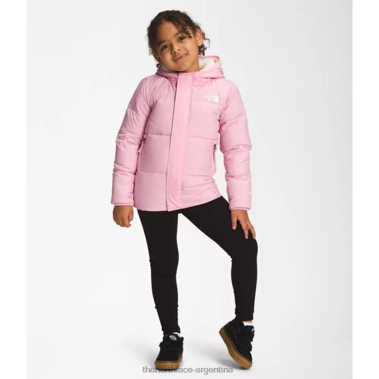 chaqueta con capucha North Down para niños RDT8H5296 camafeo rosa The North Face