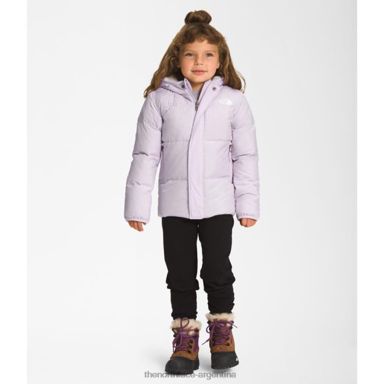 chaqueta con capucha North Down para niños RDT8H5297 niebla de lavanda The North Face