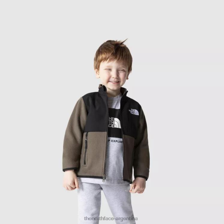 chaqueta denali para niños RDT8H1669 nuevo verde pardo The North Face