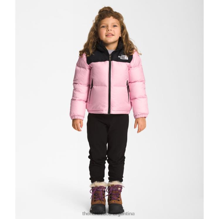 chaqueta nuptse retro 1996 para niños RDT8H5932 camafeo rosa The North Face