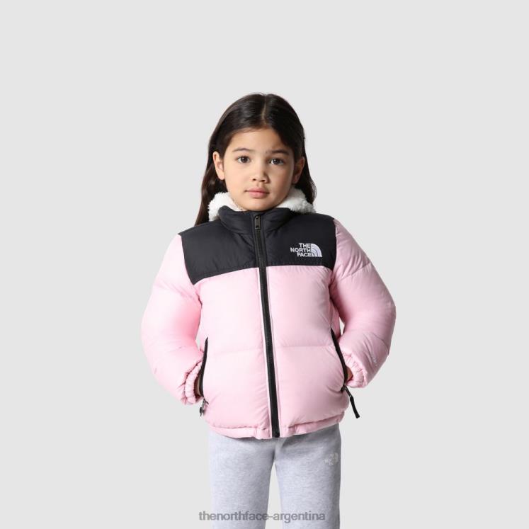 chaqueta nuptse retro para niños 1996 nueva RDT8H1829 camafeo rosa The North Face
