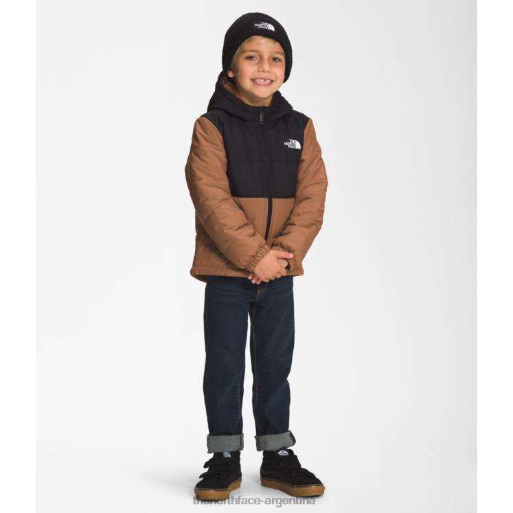 chaqueta reversible con capucha y cremallera completa mount chimbo para niños RDT8H5923 marrón tostado The North Face