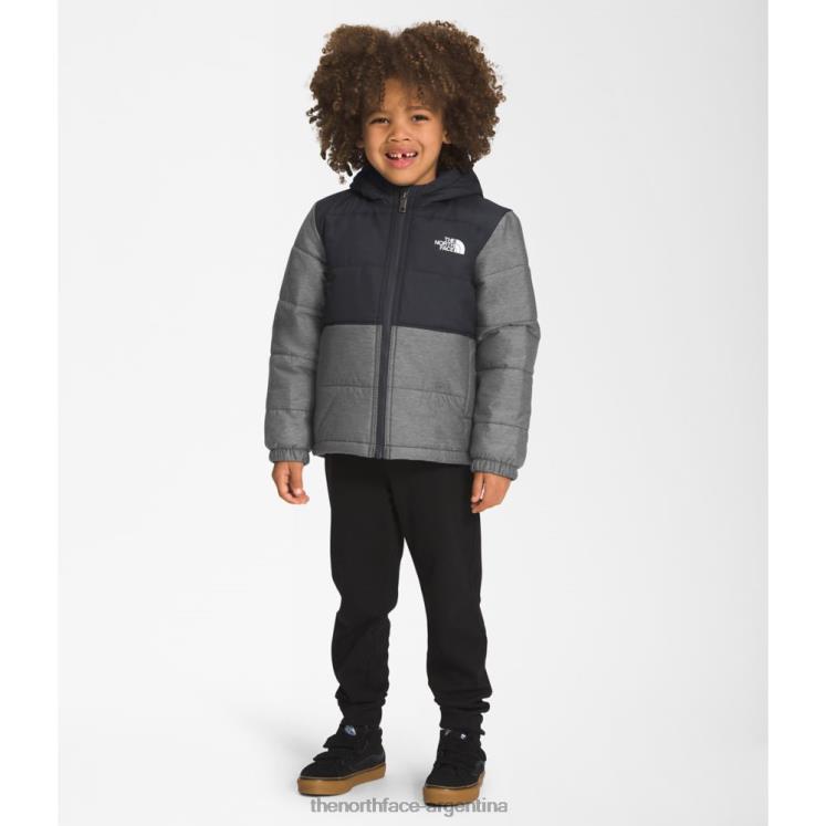 chaqueta reversible con capucha y cremallera completa mount chimbo para niños RDT8H5924 gris The North Face