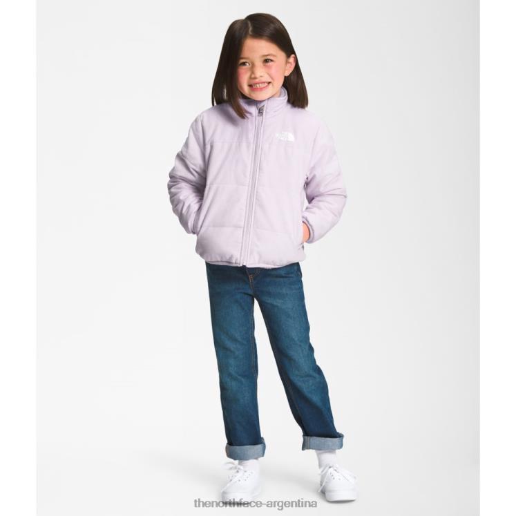chaqueta reversible para niños mossbud RDT8H5327 niebla de lavanda The North Face