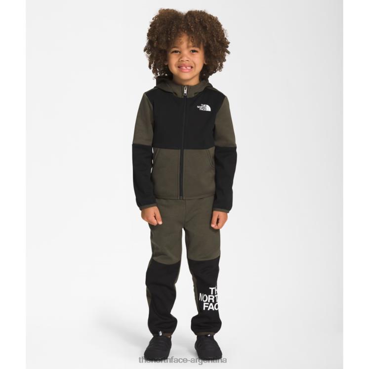conjunto cálido de invierno para niños RDT8H5338 nuevo verde pardo The North Face