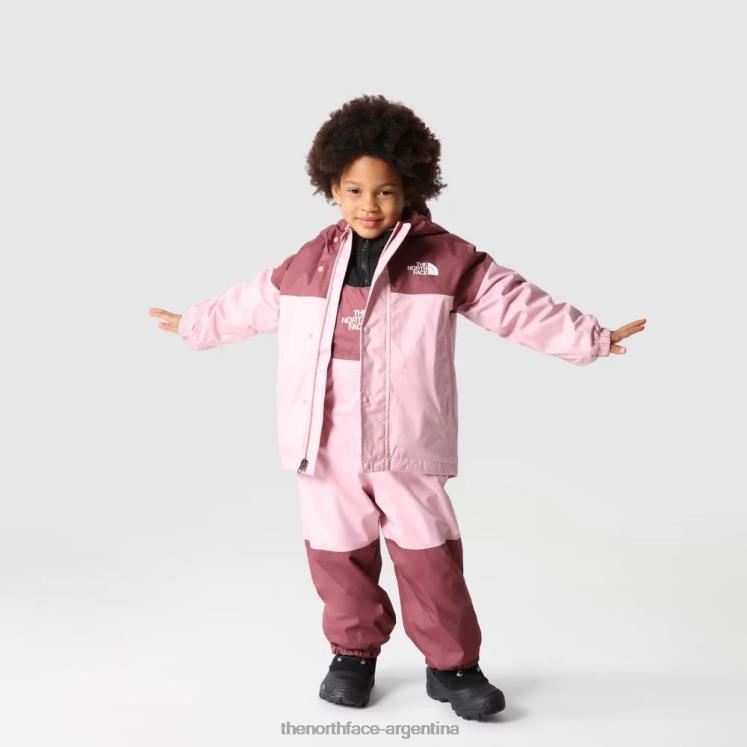 conjunto de dos piezas de invierno para lluvia para niños RDT8H2048 camafeo rosa The North Face