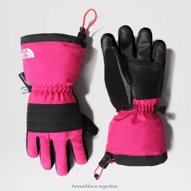 guantes de esquí montana etip para niños RDT8H1521 rosa fucsia The North Face