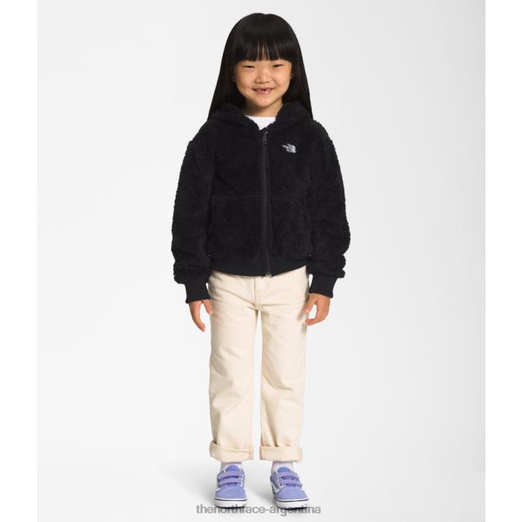 sudadera con capucha y cremallera completa para niños suave oso RDT8H5273 negro The North Face