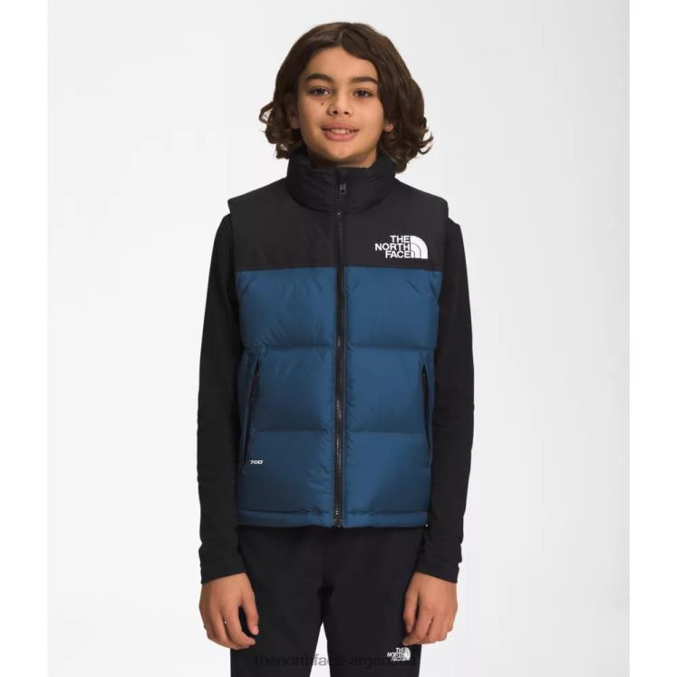 adolescente 1996 retro nuptse chaleco RDT8H5927 azul sombreado The North Face