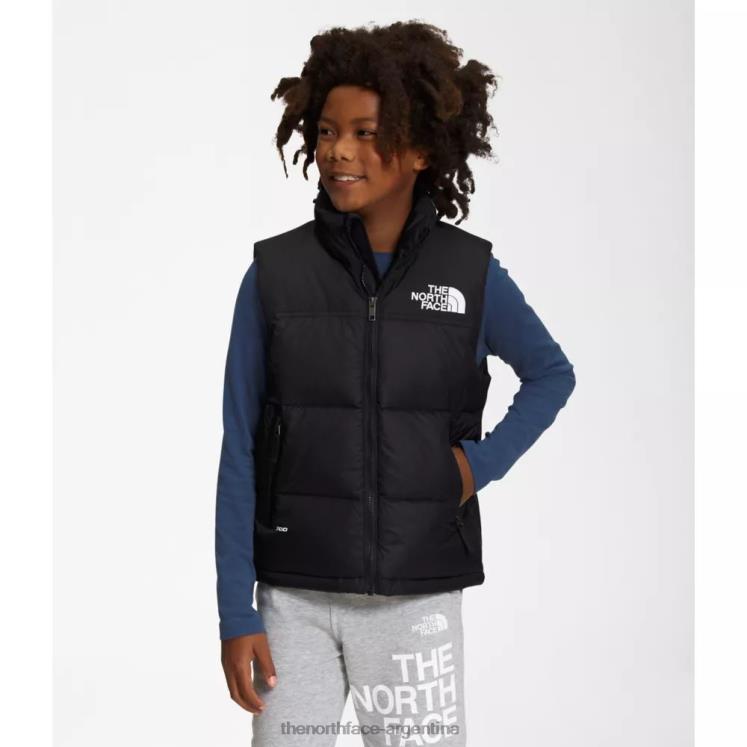 adolescente 1996 retro nuptse chaleco RDT8H5928 negro The North Face