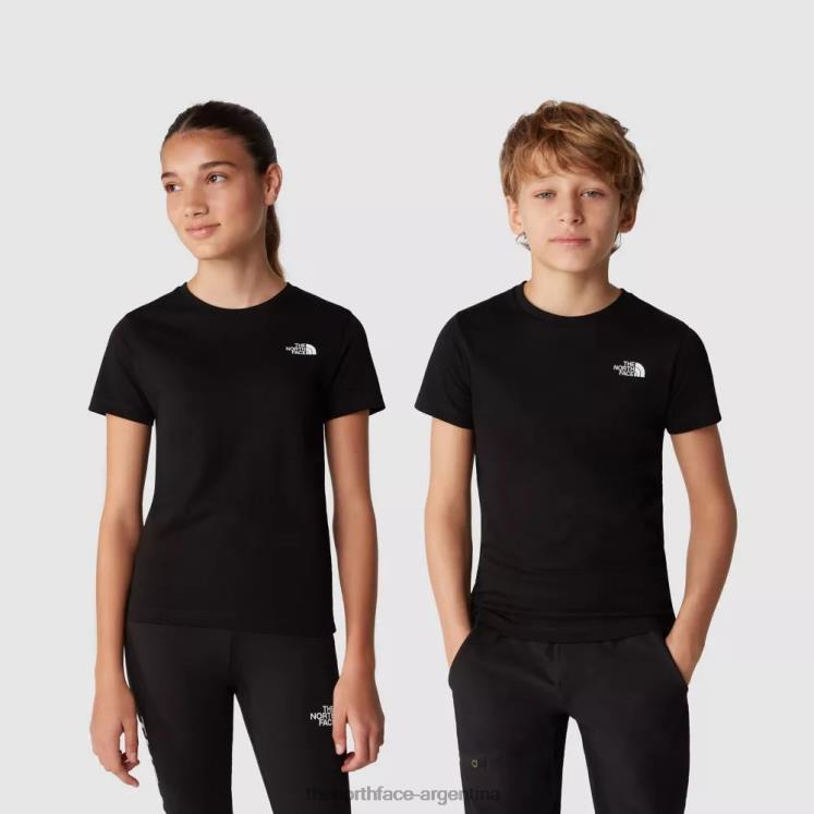 camiseta de cúpula simple para adolescentes en blanco y negro RDT8H2045 blanco negro The North Face