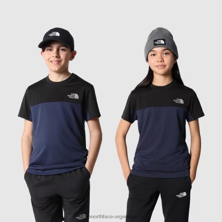 camiseta de manga corta para adolescentes Never Stop RDT8H1987 cumbre marina The North Face