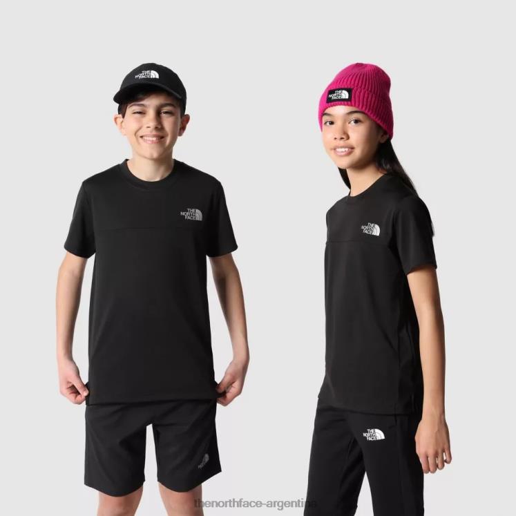 camiseta de manga corta para adolescentes Never Stop RDT8H1989 negro The North Face