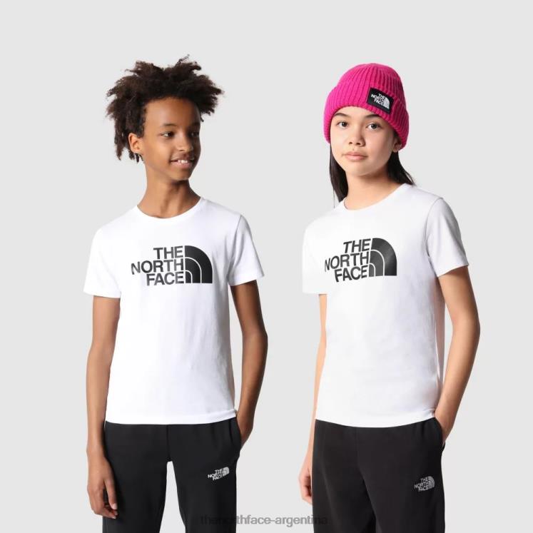 camiseta de manga corta para adolescentes fácil RDT8H2040 blanco The North Face
