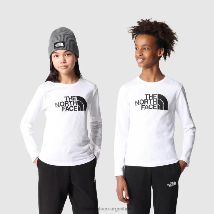 camiseta de manga larga para adolescentes RDT8H2037 blanco The North Face