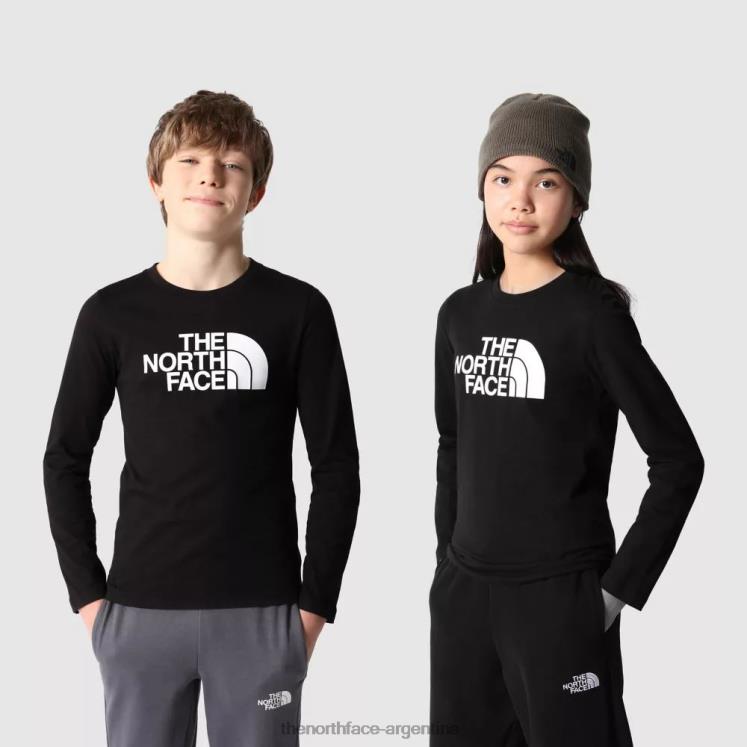 camiseta de manga larga para adolescentes RDT8H2038 negro The North Face