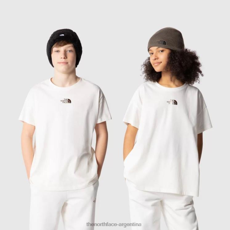 camiseta extragrande de manga corta para adolescente RDT8H2020 blanco The North Face