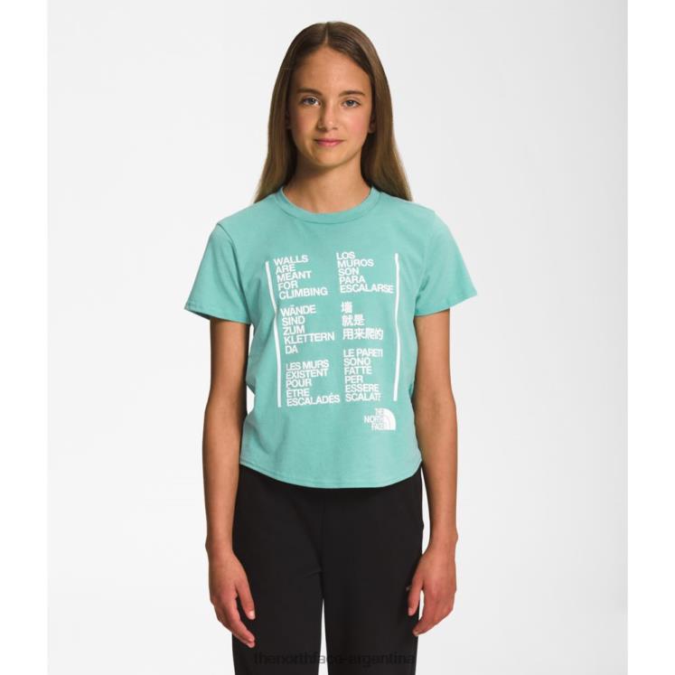 camiseta gráfica de manga corta para niñas RDT8H5998 wasabi The North Face