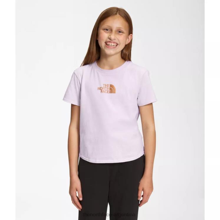 camiseta gráfica de manga corta para niñas RDT8H5999 niebla de lavanda The North Face