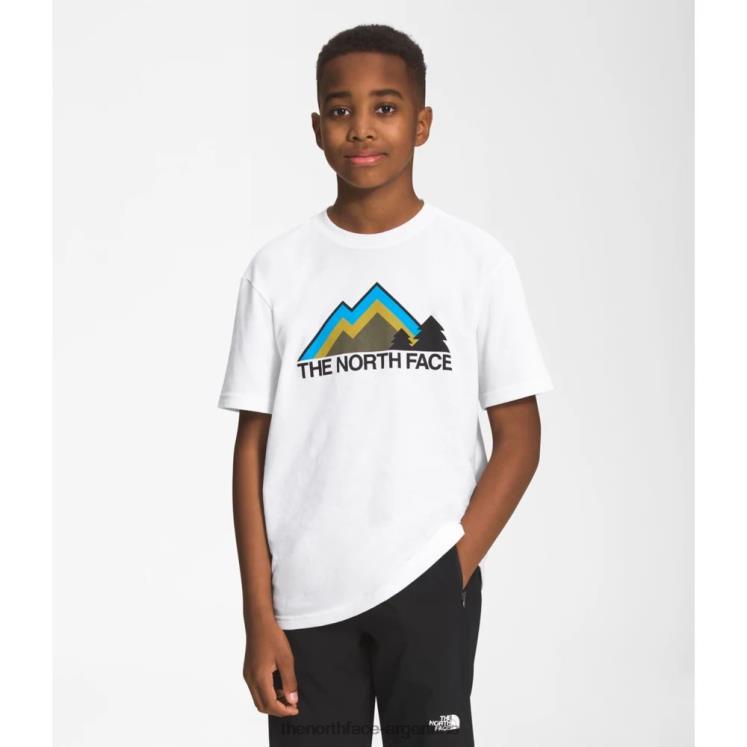 camiseta gráfica de manga corta para niño RDT8H5952 blanco The North Face