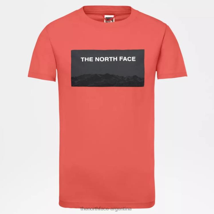 camiseta juvenil RDT8H2303 naranja resplandor The North Face