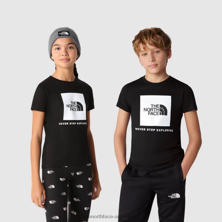 camiseta manga corta juvenil box negro blanco RDT8H2035 blanco negro The North Face