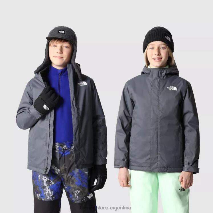 chaqueta aislante snowquest para adolescentes RDT8H1961 gris The North Face