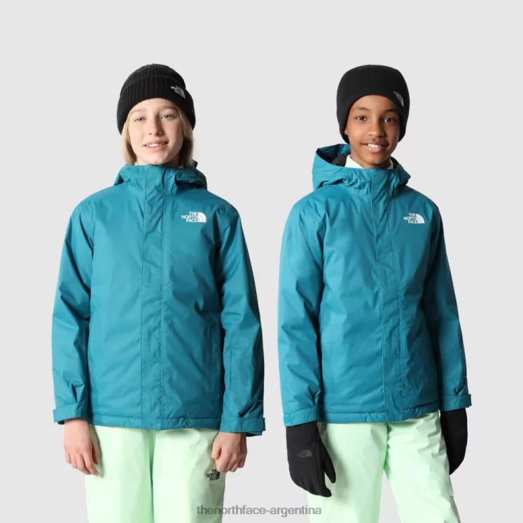 chaqueta aislante snowquest para adolescentes RDT8H1963 puerto azul The North Face