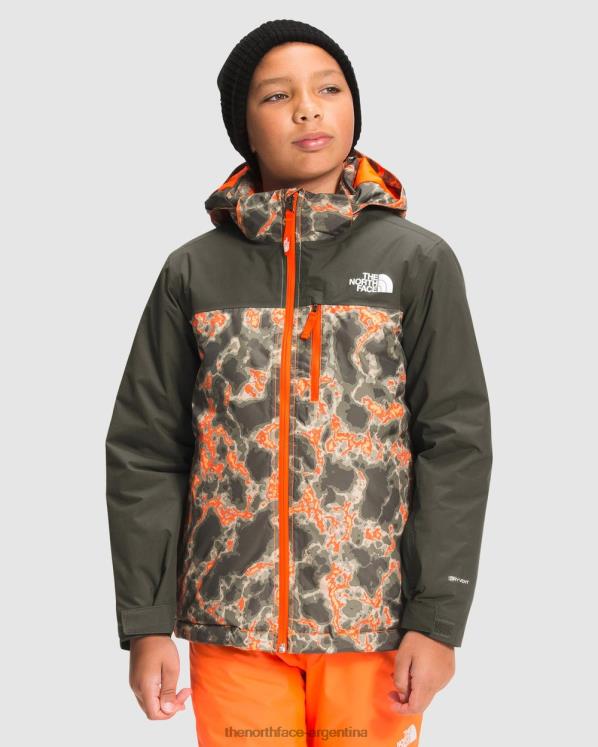 chaqueta aislante snowquest plus niños RDT8H7228 mármol naranja The North Face