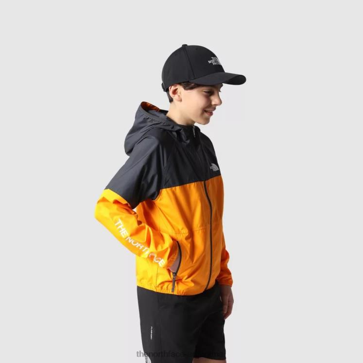 chaqueta con capucha para niños Never Stop Windwall RDT8H1838 naranja The North Face