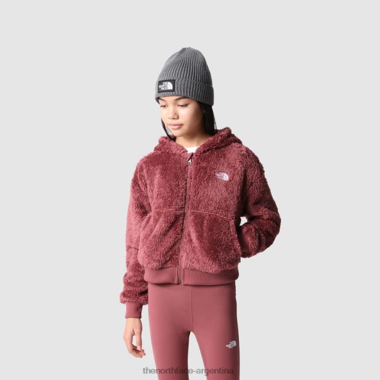 chaqueta con capucha suave oso para niñas RDT8H1648 jengibre The North Face
