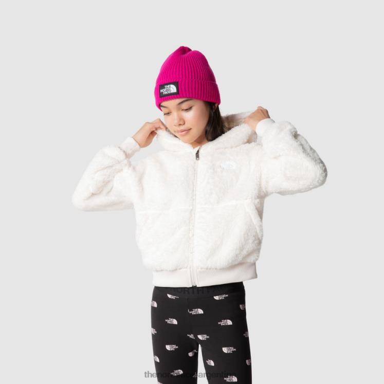 chaqueta con capucha suave oso para niñas RDT8H1649 blanco The North Face