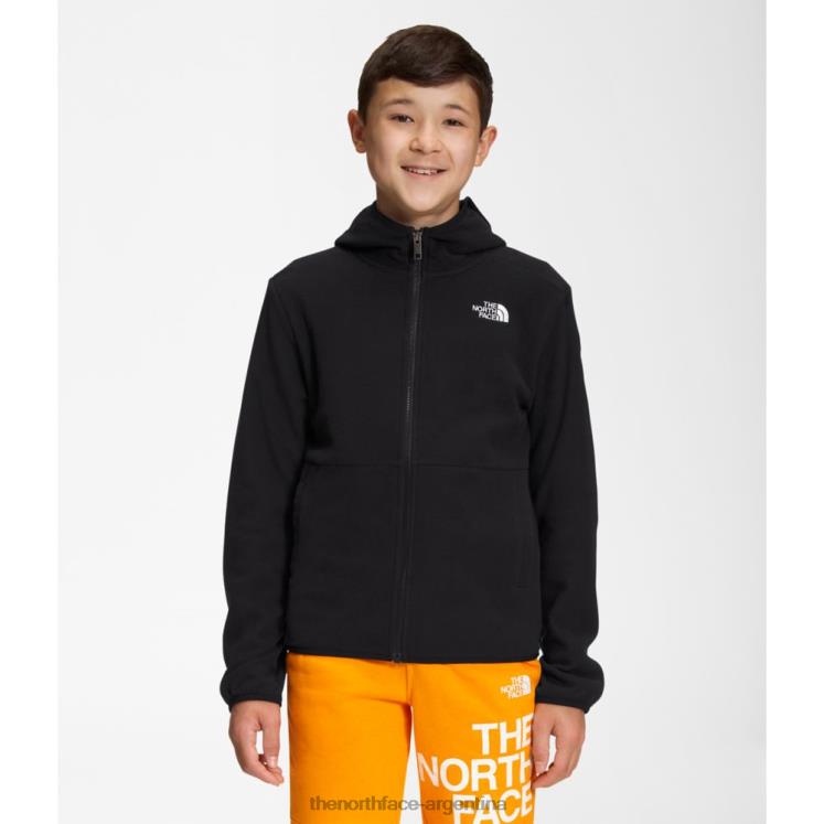 chaqueta con capucha y cremallera completa para adolescente Glacier RDT8H6028 negro The North Face