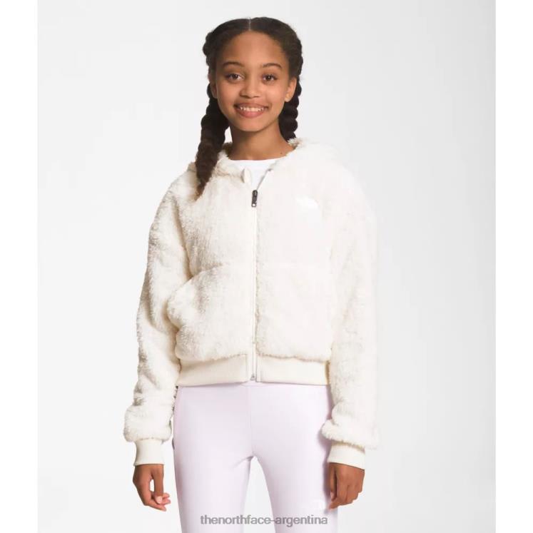 chaqueta con capucha y cremallera completa suave oso para niñas RDT8H5271 blanco The North Face