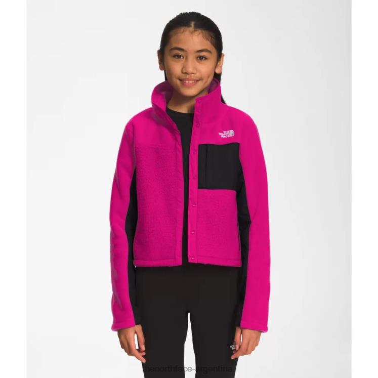 chaqueta de lana mezclada para niñas RDT8H5292 rosa fucsia The North Face