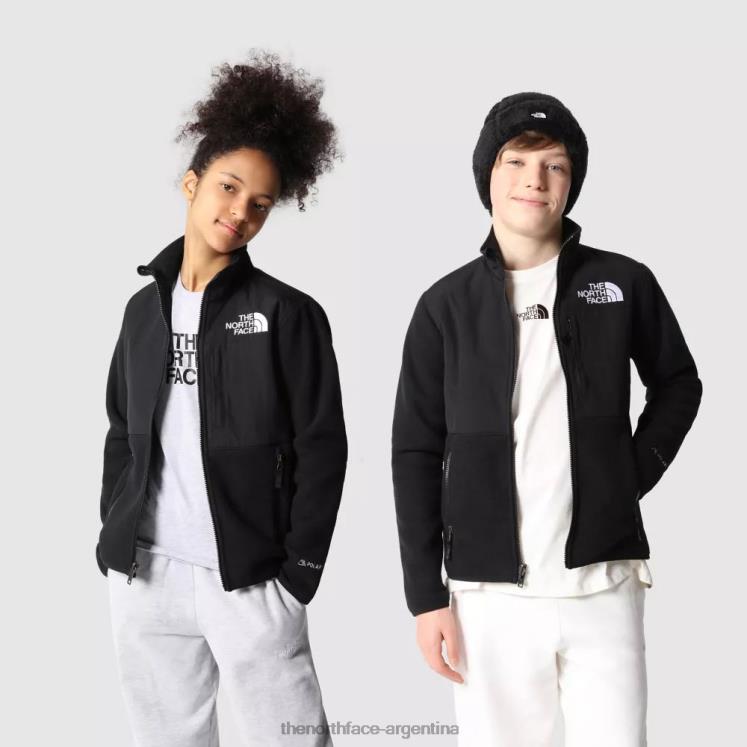 chaqueta denali adolescente RDT8H1666 negro The North Face