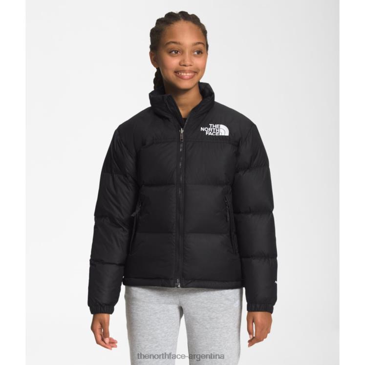 chaqueta nuptse retro adolescente 1996 RDT8H6019 negro The North Face