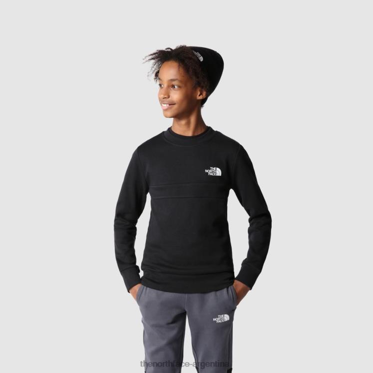 sudadera slacker con cuello redondo para niño RDT8H1979 negro The North Face